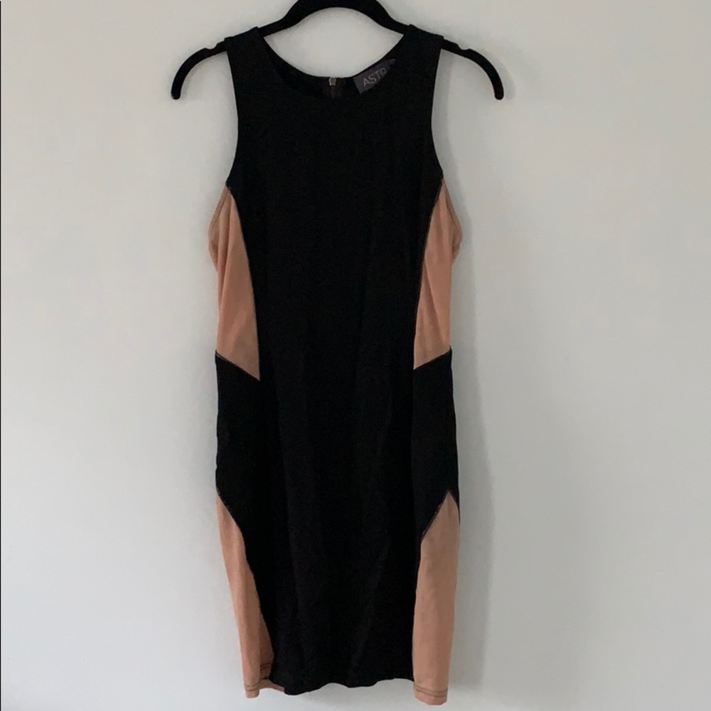 ASTR Bodycon Mesh Cutout Mini Dress